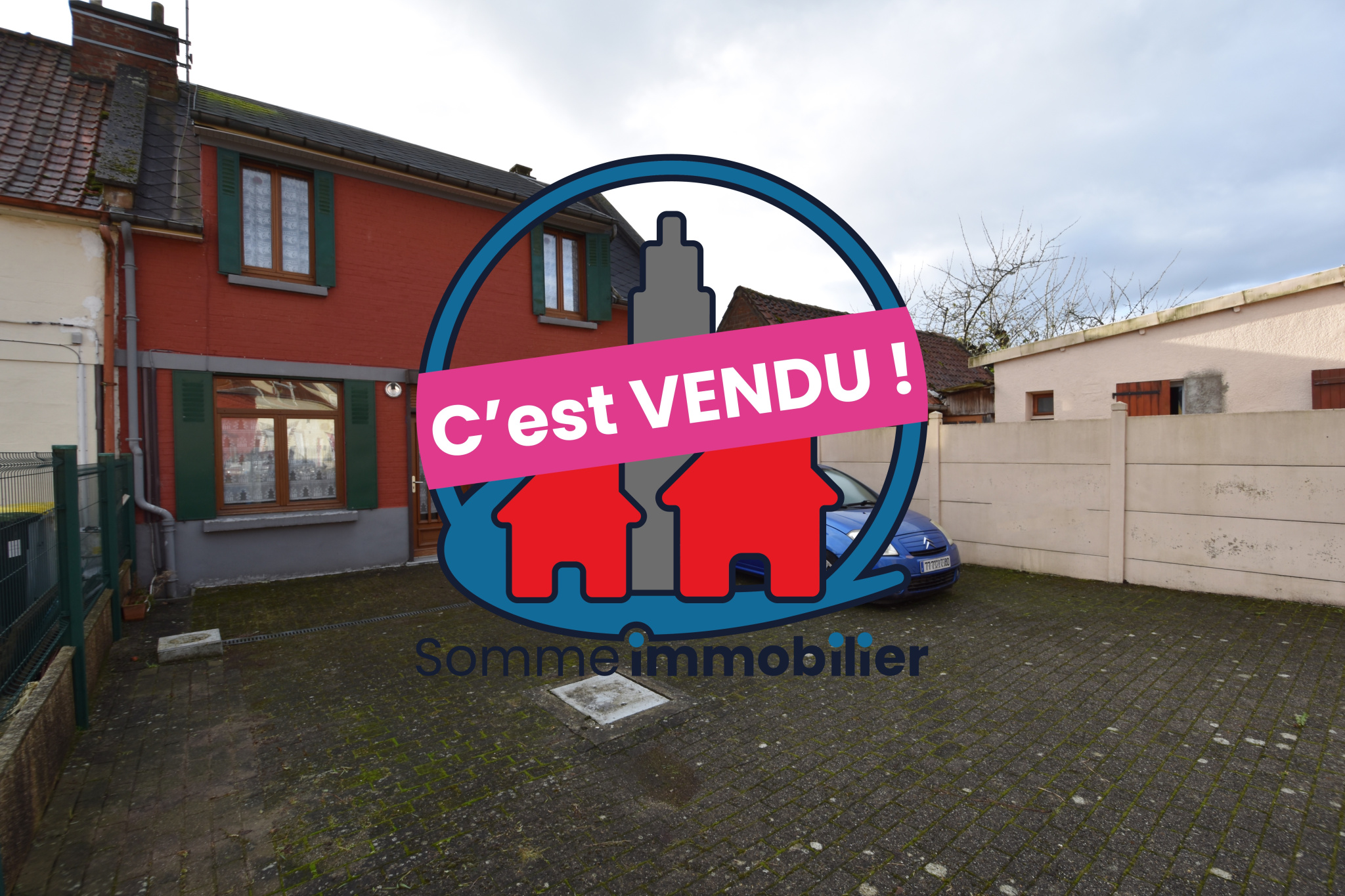 Immo80 – L'immobilier à Amiens et dans la Somme-Agréable maison de village de 88m2 avec beau jardin